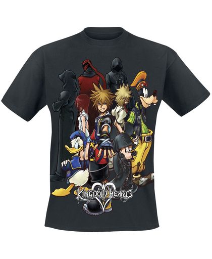 Kingdom Hearts Hearts Group T-shirt zwart