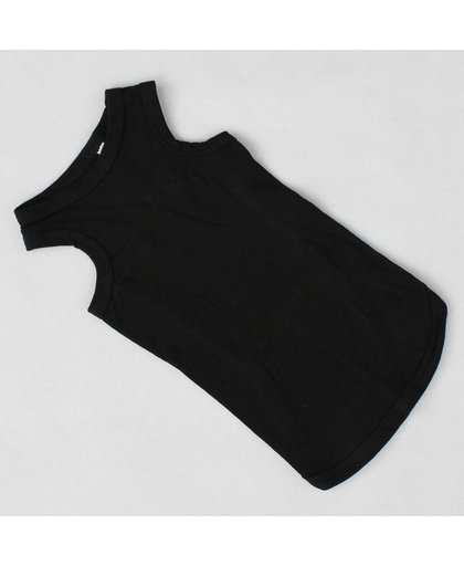 Tank top shirt zwart zonder mouw. - DASHOND-M (lengte rug 32 cm, omvang borst 40 cm, omvang nek 30 cm)
