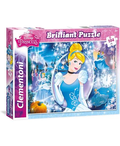 Clementoni Brilliant Puzzel Cinderella, 104st.