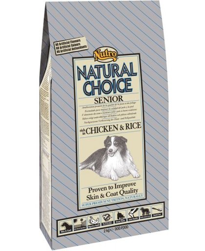 Nutro Choice Senior Kip & Rijst - Hondenvoer - Oude Hond - 2 kg