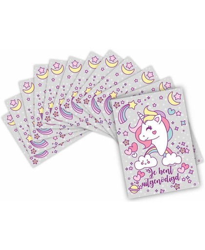 Partycards Verjaardagskaarten - Kinderkaarten - Uitnodigingen - kinderfeestje - partijtje - kaarten - eenhoorn design - DisQounts
