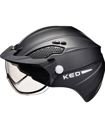 KED Alvis L black matt helm met hoofdomtrek: 57-63 cm