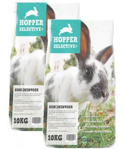 Hopper selective plus konijnenvoer 3x 10 kg