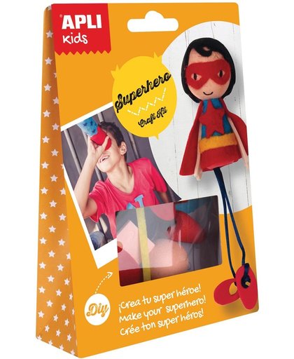 12x Apli Kids craft kit, op blister, superheld