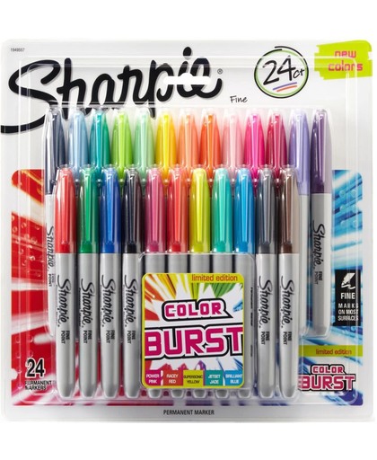 Sharpie color Burst set van 24 stuks met fijne punt