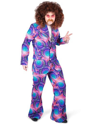 Psychedelisch hippie kostuum voor mannen - Verkleedkleding - Maat L
