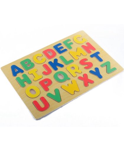 Houten ABC alfabet puzzel