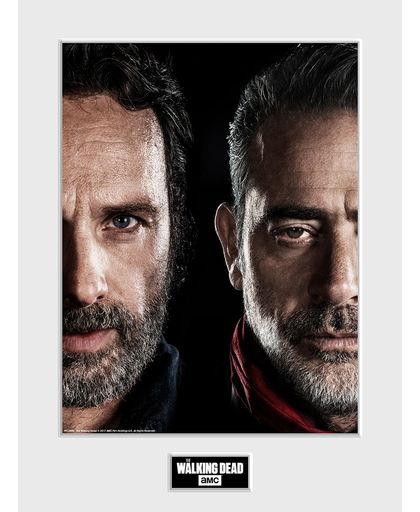 The Walking Dead Rick Grimes vs Negan Ingelijste poster meerkleurig