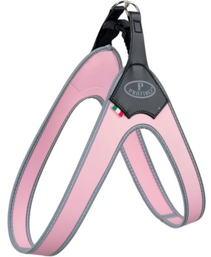 Trixie pratiko tuig voor hond step-in pvc / nylon roze 30-40 cm