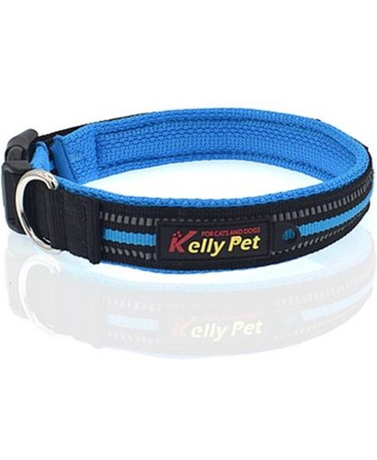 KELLYPET hondenhalsband met reflectie maat L: Blauw