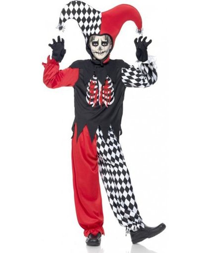 Bloedende Joker Halloween kostuum - Harlekijn, Nar pak maat 158-164