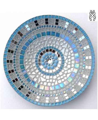 Mozaiek pakket Schaal Twinkle zilver-blauw