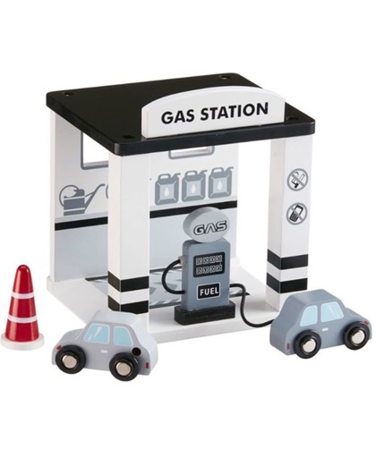 Houten benzinestation wit-lichtgrijs Kids Concept
