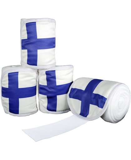 Polarfleecebandages -Flags- Set van 4 Vlag Finland 300 cm