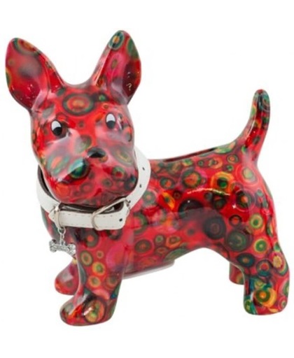 Spaarpot - Boomer Hond - Pomme Pidou Spaarpot Rood met Stippen
