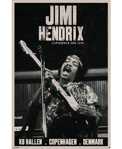 Hendrix, Jimi Copenhagen Poster meerkleurig