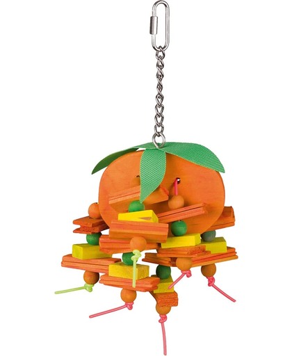 Nobby vogel speelgoed sinaasappel groen 21 x 9 cm - 1 ST