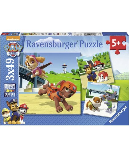 Ravensburger Paw Patrol. Team op 4 poten- Drie puzzels van 49 stukjes - kinderpuzzel