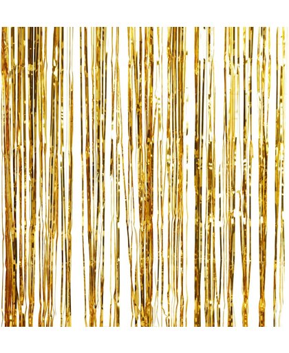 Sliertjes gordijn - goud 245 x 91 cm
