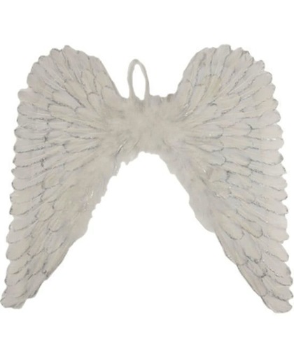 Witte engelen vleugels met glitters