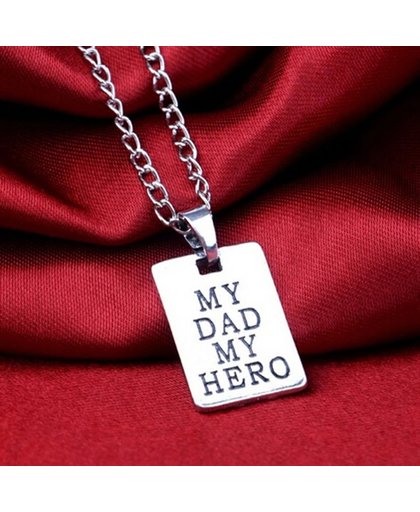 Vaderdag ketting "My Dad My Hero"