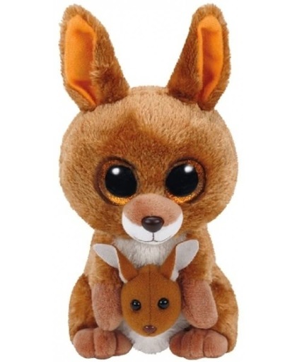 Ty Beanie Boo's Klipper pluche bruine kangoeroe knuffel  15 cm