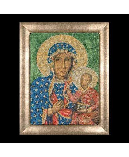 Thea Gouverneur Borduurpakket 469A Zwarte Madonna van Czestochowa Ikoon - Aida stof 100% katoen