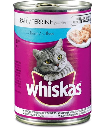 Whiskas Pate Tonijn - Kattenvoer - 6 x 400 gr