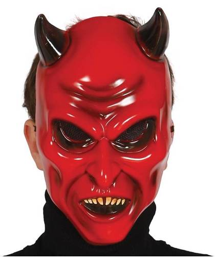 Halloween Masker Duivel Rood voorkant