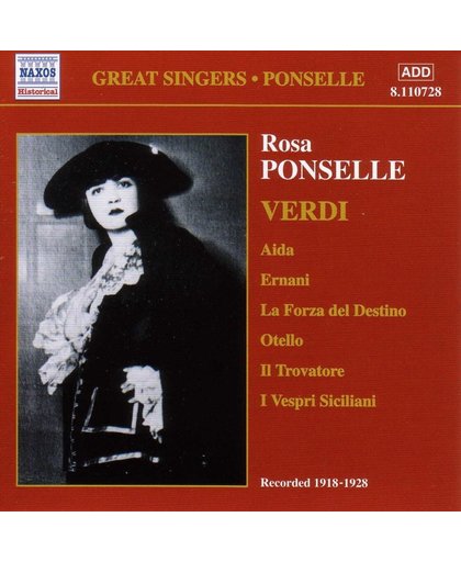 Great Singers - Ponselle - Verdi: Arias / Ponselle, Martinelli et al