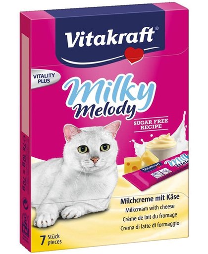 Vitakraft Milky Melody Kaas - Kat - Snack - 4 x 70 gr