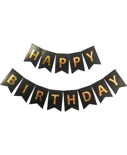 Happy Birthday slinger - verjaardag zwart