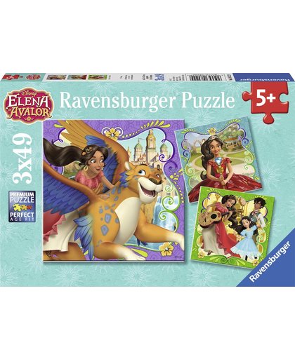 Ravensburger puzzel Disney Elena of Avalor - Drie puzzels van 49 stukjes - kinderpuzzel