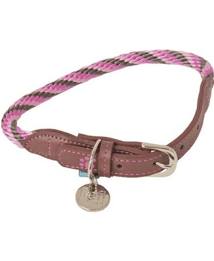 Lief! halsband voor hond girls beige / roze 37x0,8 cm