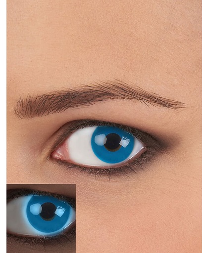 Blauwe UV contactlenzen - Schmink - One size