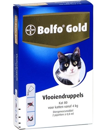 Bolfo Gold 80 Anti vlooienmiddel - Kat - <gt/>4 kg - 2 pipetten