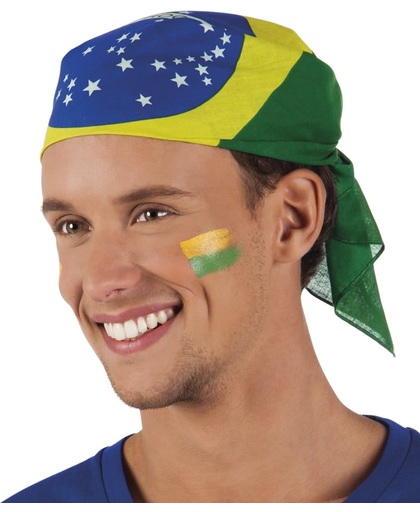 24 stuks: Bandana Brazilie - Groen-Geel-Blauw