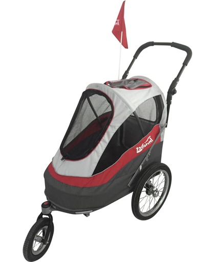 Sporty Dog Trailer Rood Wit