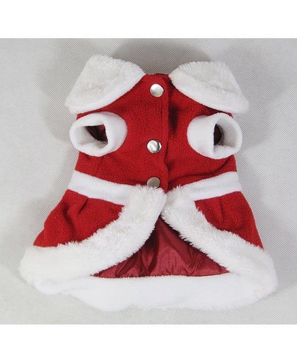 Fleece kostuum voor de kerst voor het vrouwtje - L (lengte rug 32 cm, omvang borst 40 cm, omvang nek 30 cm)