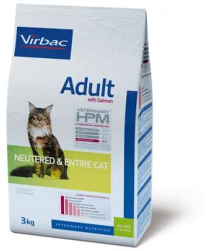 Virbac HPM adult cat neutered/entire salmon  3KG