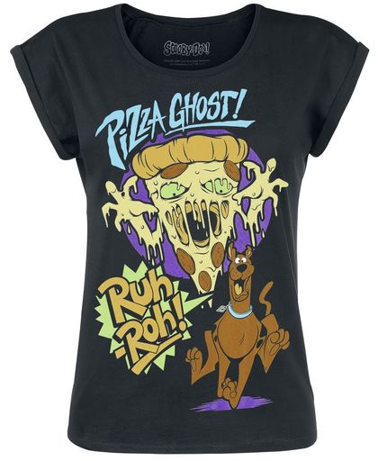 Scooby-Doo Pizza Ghost Girls shirt zwart