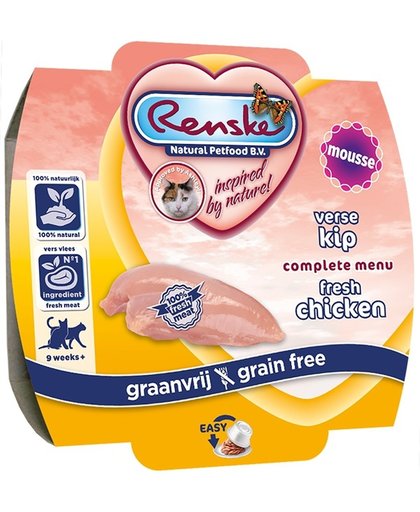 Renske Vers vlees maaltijd - Verse kip - Graanvrij - 8 stuks à 100 gram