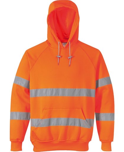 Portwest Hi-vis hooded sweatshirt, Oranje, Maat M