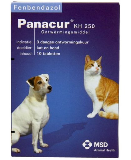 Panacur ontworming - 1 st à 10 Tabletten, 250MG