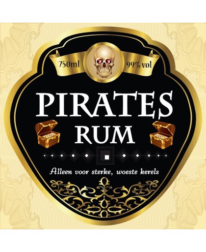 Flessen etiket pirates rum