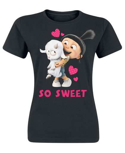 Minions Lucky - So Sweet Girls shirt zwart