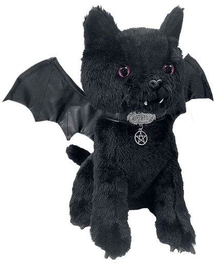 Spiral Bat Cat Pluchen Figuur zwart