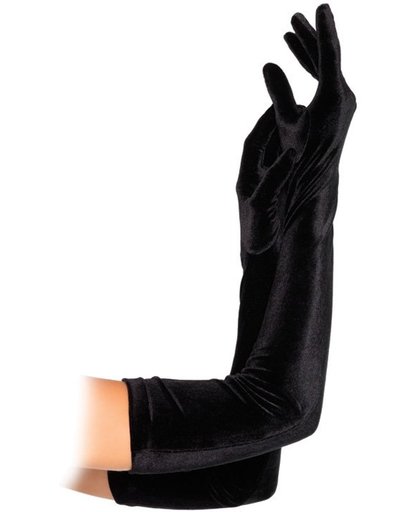 Fluwelen Handschoenen Zwart