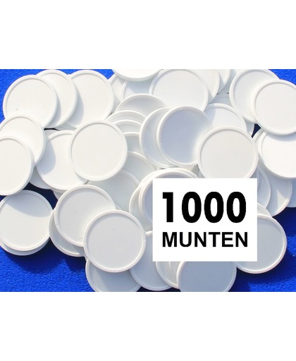 Blanco consumptiemunten / drankmunten - wit - 1000 stuks