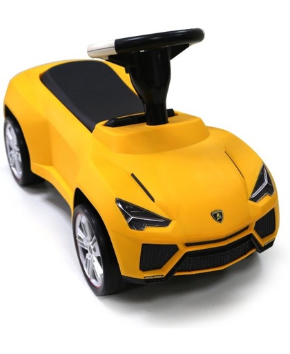 Loopauto voor kinderen - rider - Auto "Lamborghini Urus 'Licensed - met lederen zitting en rubber band - Geel